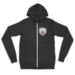 White tiger Unisex zip hoodie